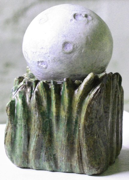 Harvest moon soapstone sculpture